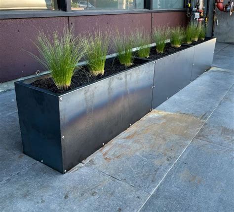 metal planter boxes 4 long|indoor metal planter boxes.